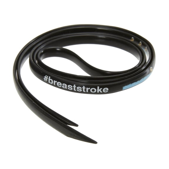 Sporti Silicone Goggle Strap, Black, Easy-Adjust Clasp, Tapered Ends, #Breaststroke