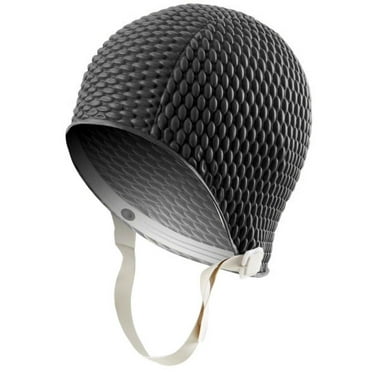 Sporti Bubble Swim Cap with Chin Strap