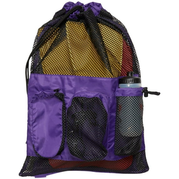 Sporti Mesh Backpack, Adult Size, Multiple Zips, Adjustable Nylon Straps