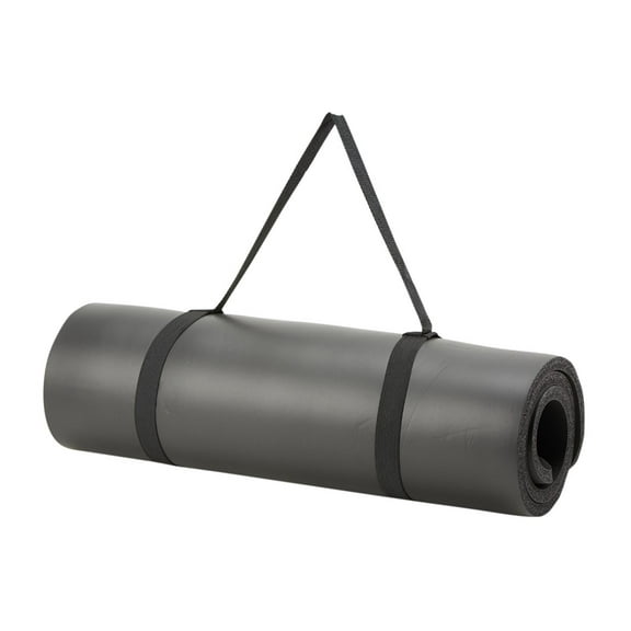 Sporti 20"x47" NBR Foam Exercise Mat, Lightweight Roll-Up with Carry Handle