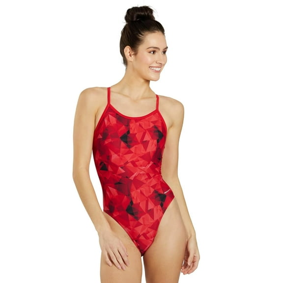 Sporti Fractalicious One Piece Swimsuit, High Cut, Unpadded, Athletic (Women’s)