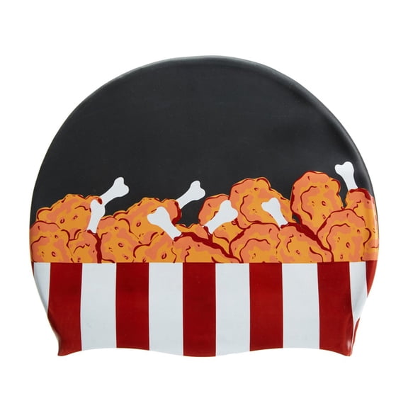 Sporti Fried Chicken Silicone Swim Cap