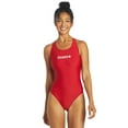 thumbnail image 1 of Sporti Guard Solid Wide Strap One Piece Swimsuit, High Cut, Unpadded, Athletic (Women’s), 1 of 12