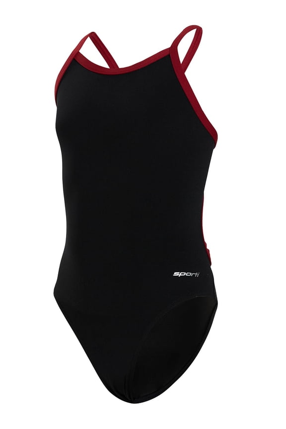 HydroLast Piped Thin Strap One Piece Swimsuit, High Cut, Athletic (Women’s)