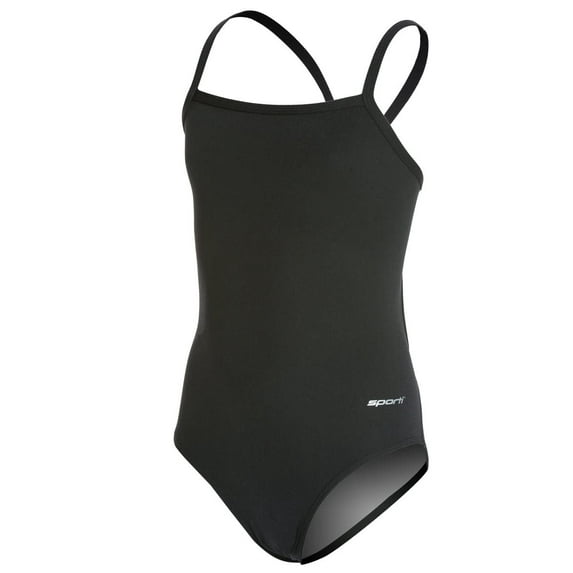 iSwim Essential Solid Thin Strap One Piece Swimsuit, High Cut, Unpadded (Women’s)