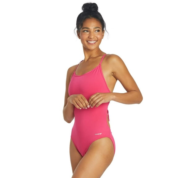 Sporti HydroLast Tie Back One Piece Swimsuit, High Cut, Unpadded, Athletic (Women’s)