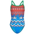 thumbnail image 1 of Sporti Limited Edition Ugly Sweater Swimming Santa Thin Strap One Piece Swimsuit Youth (22-28) (Girl's), 1 of 2