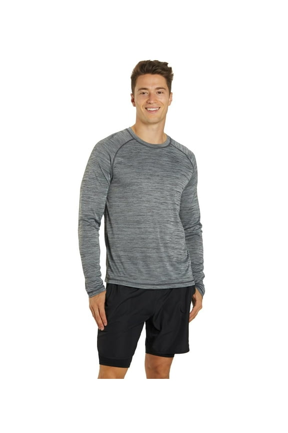 Men’s L/S Hybrid II UPF 50+ Sun Shirt, Crew Neck, Long Sleeve, Athletic (Men’s)