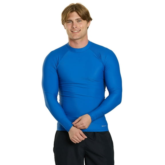 Sporti Men’s L/S UPF 50+ Sport Fit Rash Guard, Crew Neck, Long Sleeve, Athletic (Men’s)