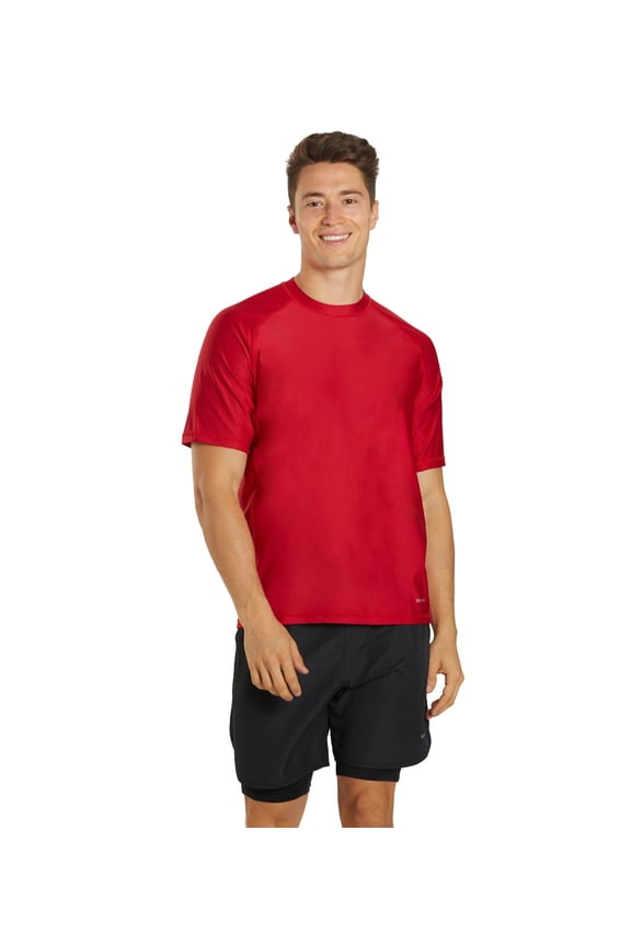 Men's S/S UPF 50+ Comfort Fit II Rash Guard, Crew Neck, Short Sleeve, Athletic (Men’s)