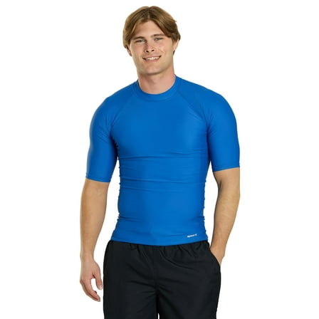 Sporti Men's S/S UPF 50+ Rash Guard, Crew Neck, Short Sleeve, Athletic (Men’s)