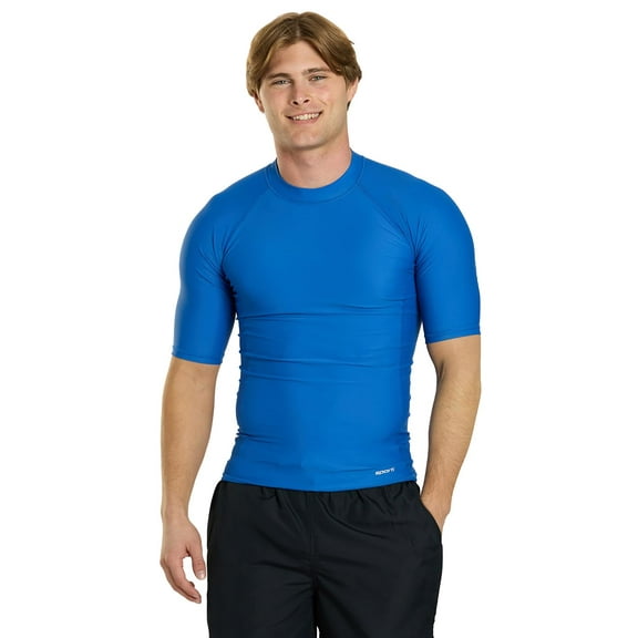 Sporti Men's S/S UPF 50+ Rash Guard, Crew Neck, Short Sleeve, Athletic (Men’s)