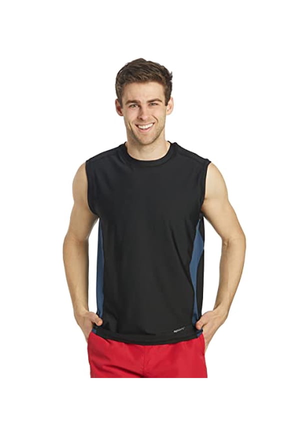 Men's Sleeveless UPF 50+ Rash Guard, Crew Neck, Sleeveless, Athletic (Men’s)