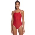 thumbnail image 1 of Sporti Light Wave Thin Strap One Piece Swimsuit, High Cut, Unpadded, Athletic (Women’s), 1 of 12