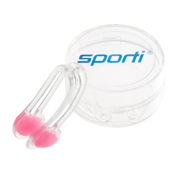 Sporti PC & Silicone Anatomic Nose Clip, Fits Youth & Adults, with Storage Case