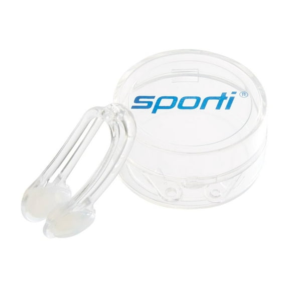 Sporti PC & Silicone Anatomic Nose Clip, Fits Youth & Adults, with Storage Case