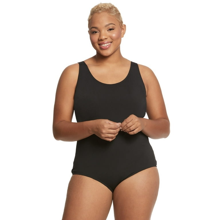 Chlorine Resistant, Polyester One-Piece Plus Size Swimsuit