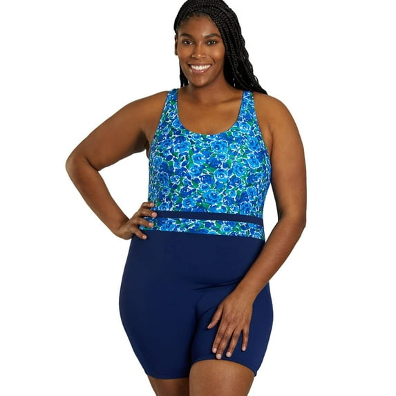 Sporti HydroLast Malibu Sunrise One Piece Swimsuit, High Cut, Removable Cup (Women’s)