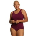 thumbnail image 1 of Sporti Plus Size Moderate Scoop Back One Piece Swimsuit, High Cut, Athletic (Women's Plus), 1 of 10