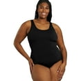 thumbnail image 1 of Sporti Plus Size Moderate Scoop Back One Piece Swimsuit, High Cut, Athletic (Women's Plus), 1 of 10