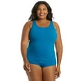 thumbnail image 1 of Sporti Plus Size HydroLast Chlorine Resistant One Piece, High Cut, Removable Cup (Women's Plus), 1 of 10