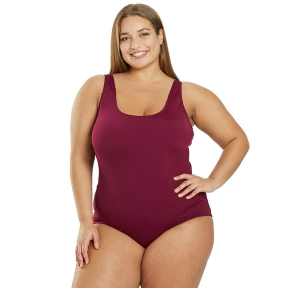 Sporti HydroLast Chlorine Resistant Scoop Back One Piece, High Cut, Removable Cup (Women’s)