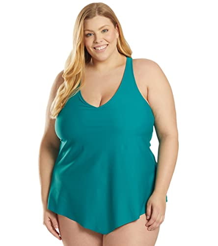 Racerback swim top plus size best sale