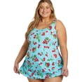 thumbnail image 1 of Sporti Plus Size Summer Picnic Swim Dress, Scoop Neck, Seamless (Women's Plus), 1 of 10