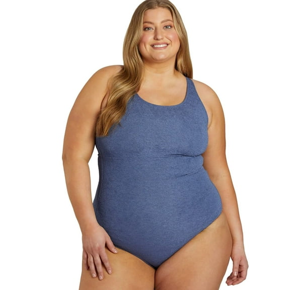 Sporti Sporti Plus Size High Neck One Piece Slimsuit II, High Cut, Soft Cup (Women’s Plus)