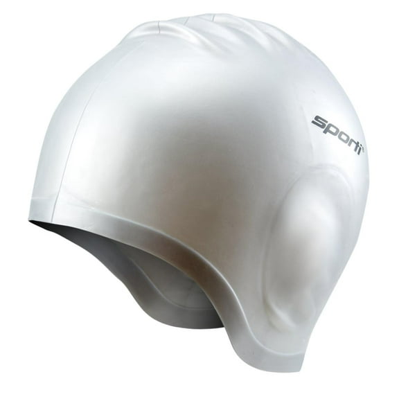 Sporti Silicone Swim Cap, Anti-Slip Grip, Extra Ear Space