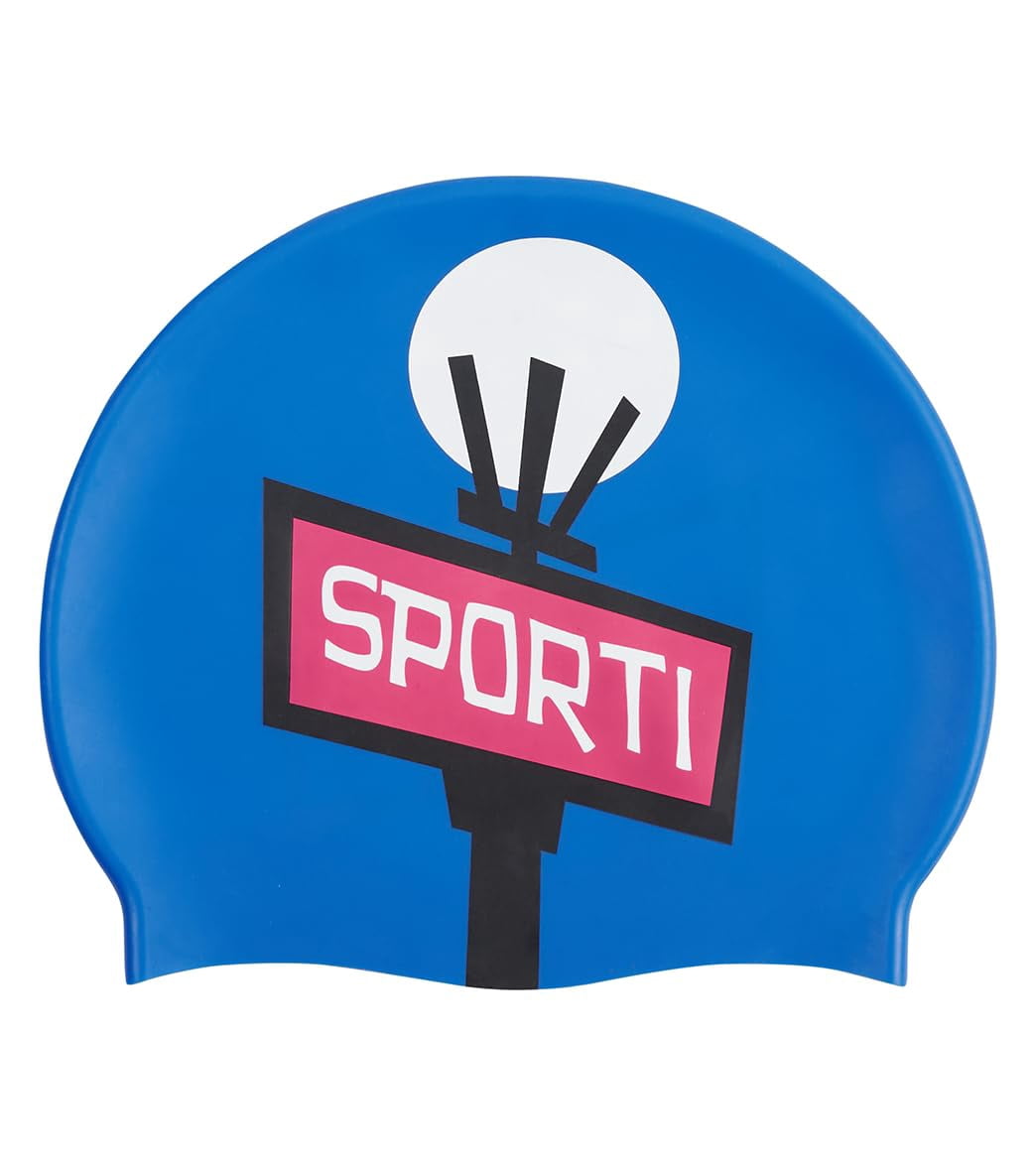 Sporti Silicone Swim Cap - Anti-Slip, Drag-Reducing, Bold Paris Metro ...