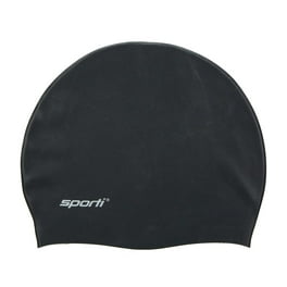 Speedo Adult Silicone Swim Cap, 'Flash Forward', Black