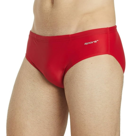 Sporti Solid Brief Swimsuit, Briefs (Men’s)