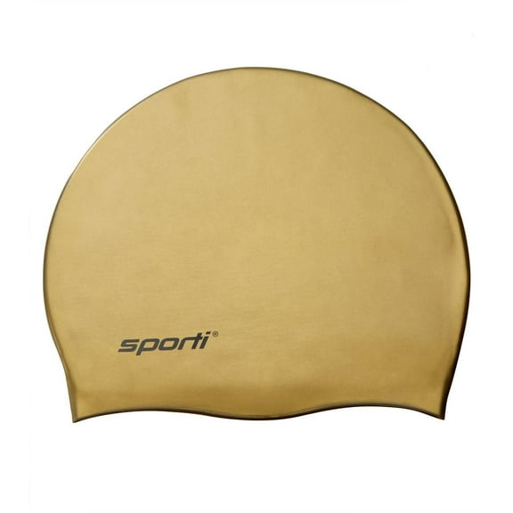 Sporti Metallic Silicone Swim Cap, Contoured, Anti-Slip, Latex-Free, Lightweight