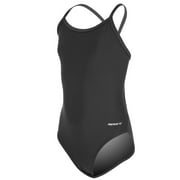 SPORTI Solid Thin Strap One Piece Swimsuit, High Cut, Unpadded, Athletic (Women’s)