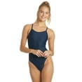 thumbnail image 1 of Sporti Solid Thin Strap One Piece Swimsuit, High Cut, Unpadded, Athletic (Women’s), 1 of 13