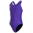 thumbnail image 1 of Sporti Solid Wide Strap One Piece Swimsuit, High Cut, Unpadded, Athletic (Women’s), 1 of 11