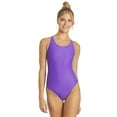 thumbnail image 1 of Sporti Solid Wide Strap One Piece Swimsuit, High Cut, Unpadded, Athletic (Women’s), 1 of 11