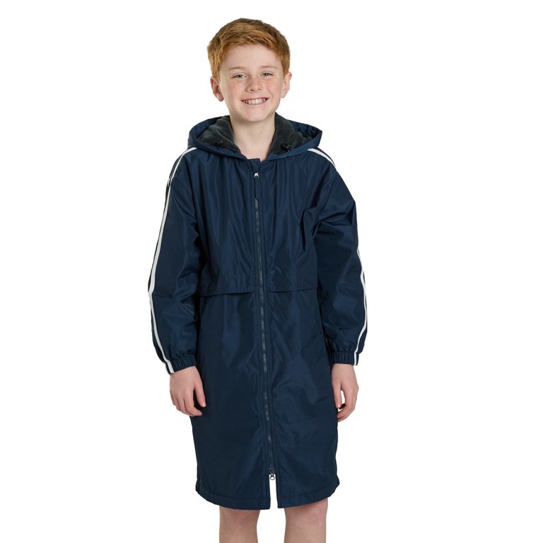 Sporti Striped Fleece-Lined Swim Parka Youth, Water-Resistant