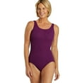 thumbnail image 1 of Sporti Textured Chlorine Resistant Scoop Back One Piece Slimsuit, High Cut, Soft Cup (Women’s), 1 of 12