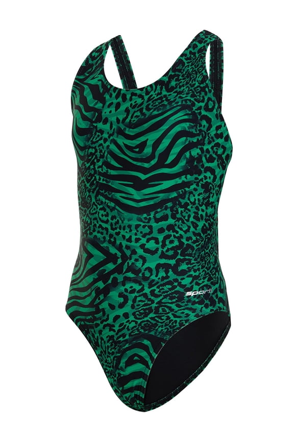 Wild Thing Wide Strap One Piece Swimsuit, High Cut, Unpadded, Athletic (Women’s)