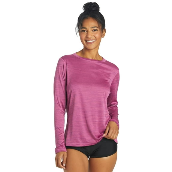Sporti Women's L/S Hybrid UPF 50+ Sun Shirt,Crew Neck,Long Sleeve, Athletic (Women’s)
