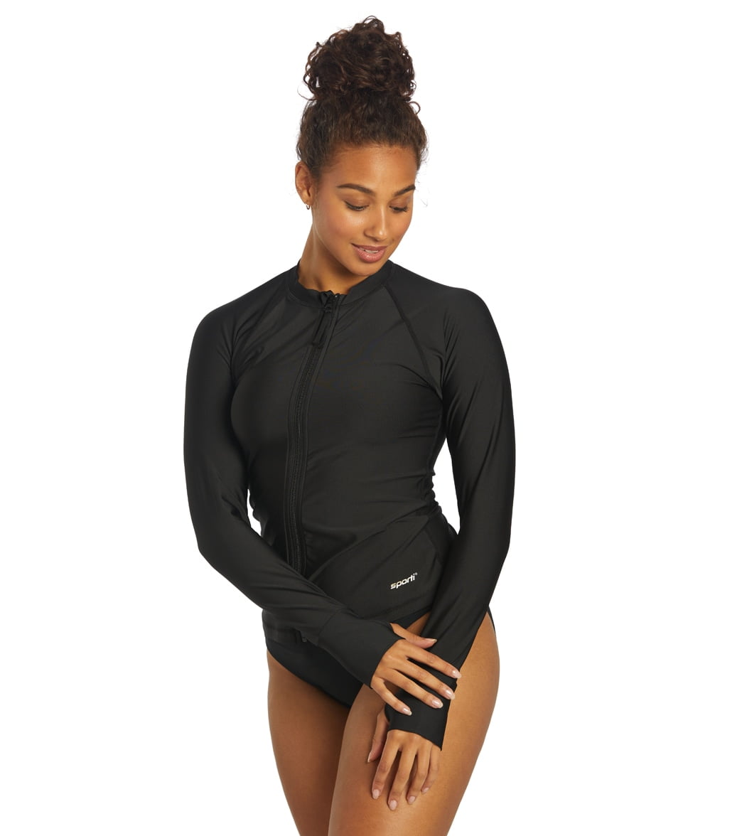 Roxy Womens Juniors Zipper Long Sleeve Rashguard - Walmart.com