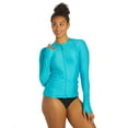 thumbnail image 1 of Sporti Women's Long Sleeve Zip Front UPF 50+ Rash Guard, Crew Neck, Athletic (Women’s), 1 of 6