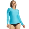 thumbnail image 1 of Sporti Women's Plus Size L/S UPF 50+ Rash Guard, Crew Neck, Long Sleeve (Women's Plus), 1 of 8