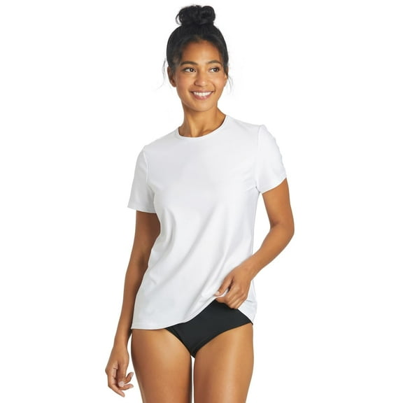 Sporti Women's S/S UPF 50+ Comfort Fit Rash Guard, Crew Neck, Short Sleeve (Women’s)