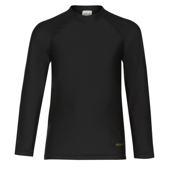 Sporti Youth Unisex L/S UPF 50+ Hybrid Comfort Fit Rash Guard, Crew Neck, Long Sleeve (Juniors)