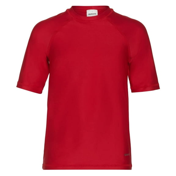 Sporti Youth Unisex S/S UPF 50 Hybrid Comfort fit Rash Guard, Crew Neck, Short Sleeve (Juniors)