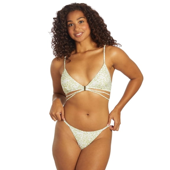 Sporti x Stef Corgel Daydream Cheetah Strappy Bikini Top, Removable Cup, Athleisure (Women’s)