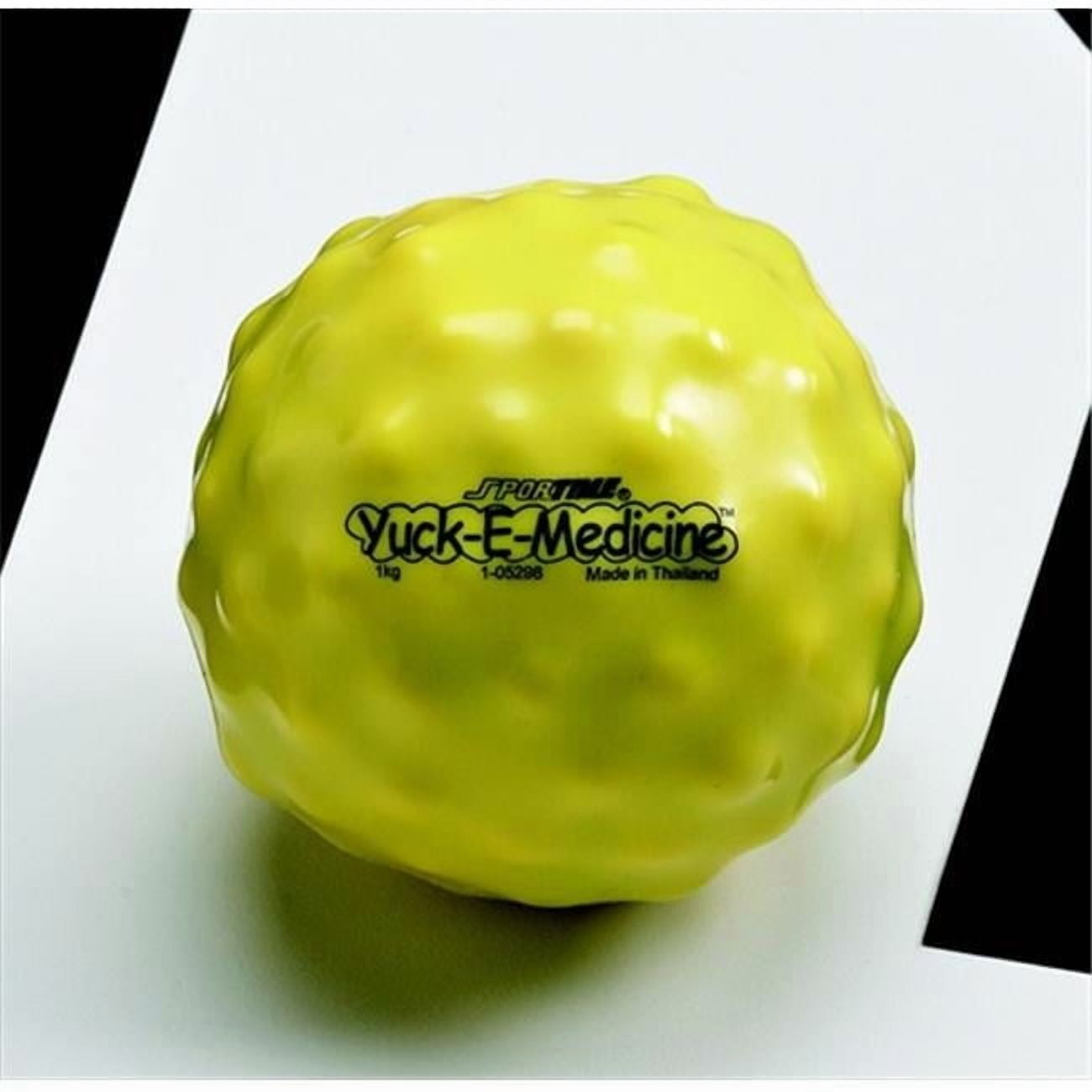 Sportime  2.2 Lbs. - 5 In. Yuck-E-Medicine Ball - Yellow